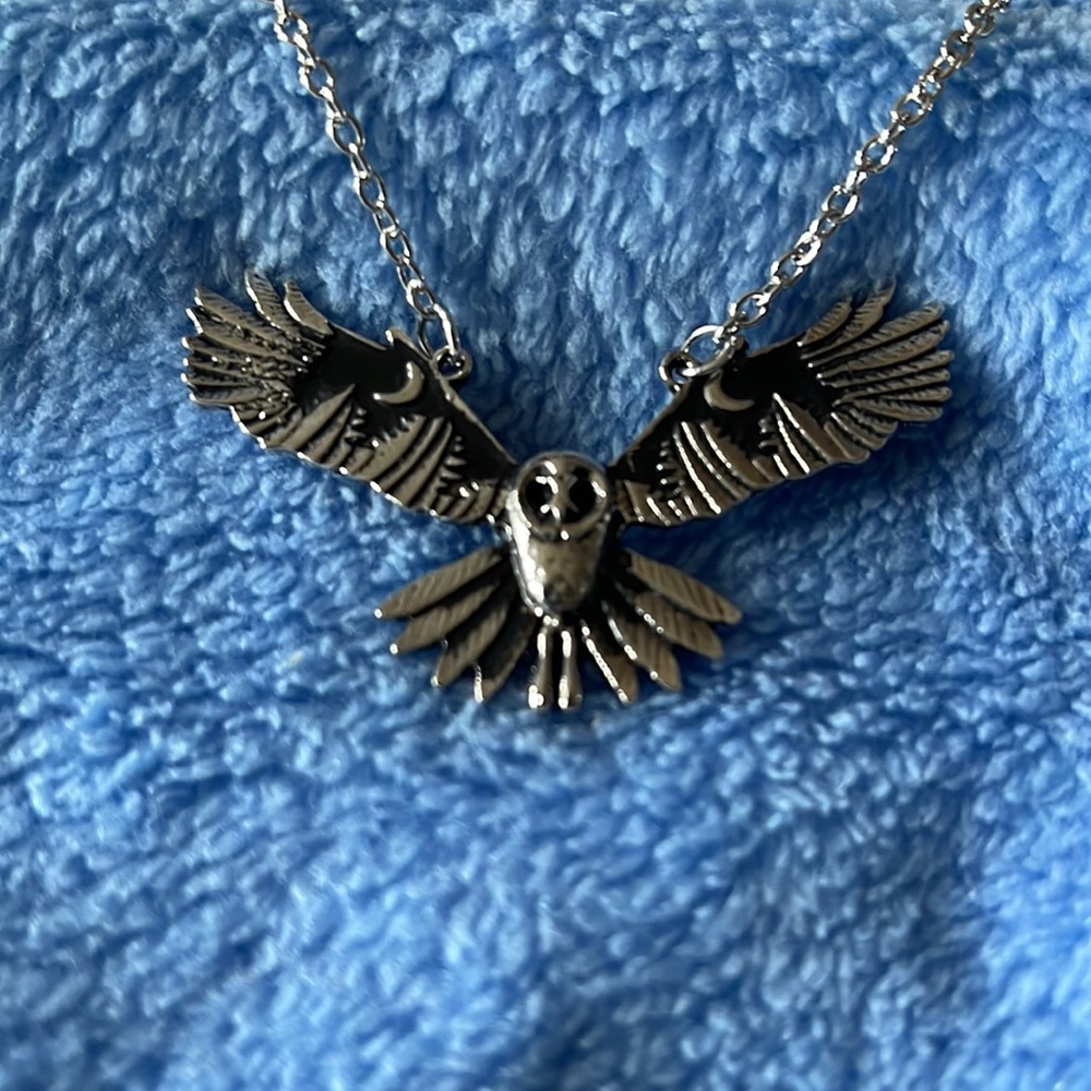 Owl in Flight Necklace
